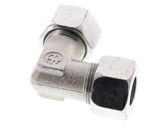 16S Verzinkter Stahl 90 Grad Ellenbogen Schneidring 400 Bar DIN 2353