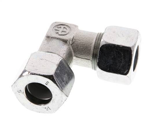 16S Verzinkter Stahl 90 Grad Ellenbogen Schneidring 400 Bar DIN 2353