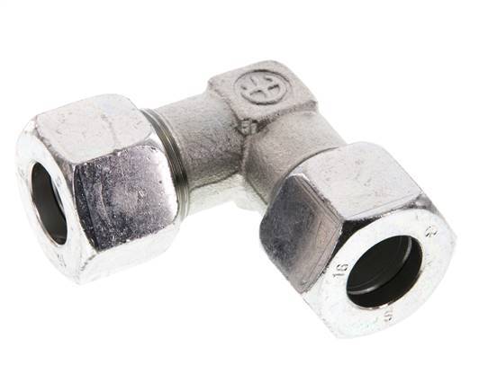 16S Verzinkter Stahl 90 Grad Ellenbogen Schneidring 400 Bar DIN 2353