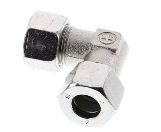 16S Verzinkter Stahl 90 Grad Ellenbogen Schneidring 400 Bar DIN 2353