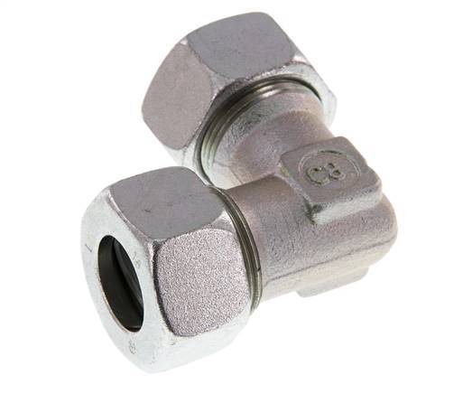 18L Verzinkter Stahl 90 Grad Ellenbogen Schneidring 315 Bar DIN 2353