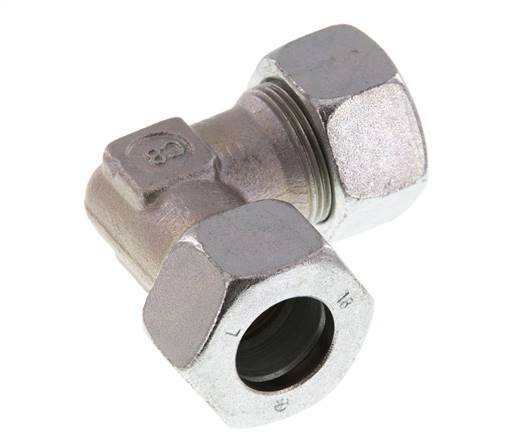 18L Verzinkter Stahl 90 Grad Ellenbogen Schneidring 315 Bar DIN 2353