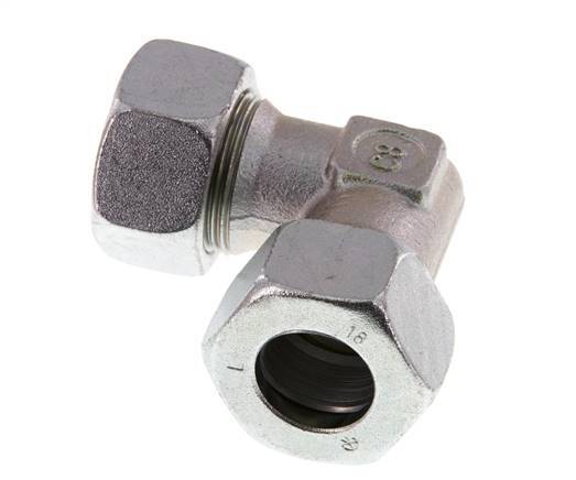 18L Verzinkter Stahl 90 Grad Ellenbogen Schneidring 315 Bar DIN 2353