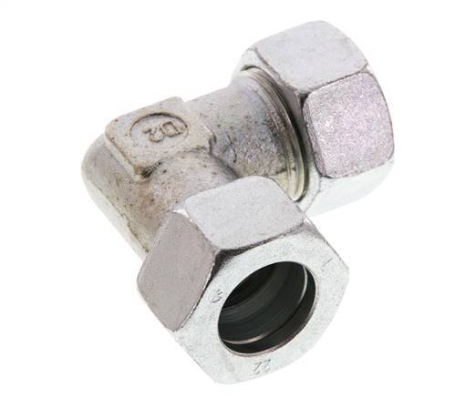 22L Verzinkter Stahl 90 Grad Winkel Schneidring 160 Bar DIN 2353