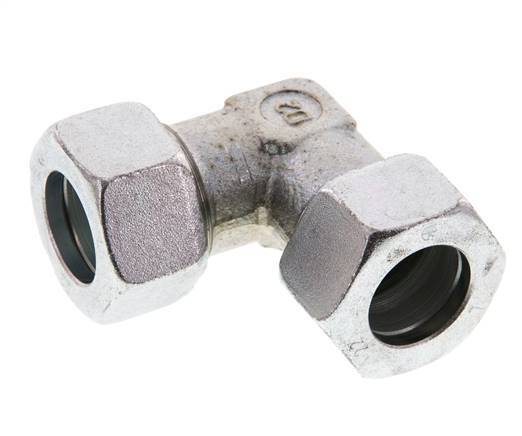 22L Verzinkter Stahl 90 Grad Winkel Schneidring 160 Bar DIN 2353