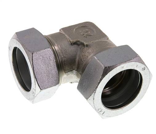 42L Verzinkter Stahl 90 Grad Ellenbogen Schneidring 160 Bar DIN 2353