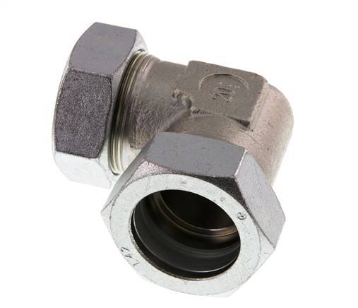 42L Verzinkter Stahl 90 Grad Ellenbogen Schneidring 160 Bar DIN 2353