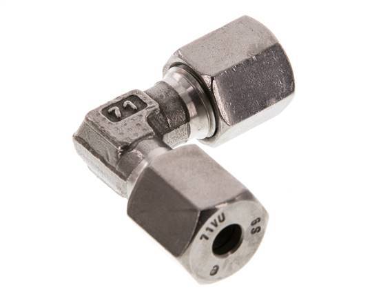 6S Edelstahl 90-Grad-Bogen Schneidring 630 Bar DIN 2353