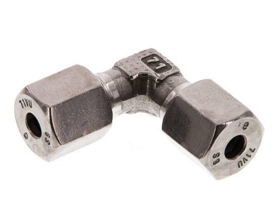 6S Edelstahl 90-Grad-Bogen Schneidring 630 Bar DIN 2353