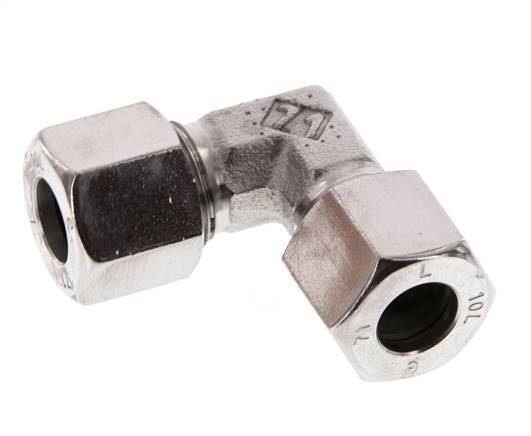 10L Edelstahl 90 Grad Ellenbogen Schneidring 315 Bar DIN 2353