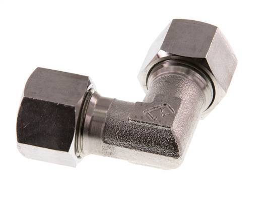 12S Stainless steel 90 deg Elbow Cutting ring 630 Bar DIN 2353