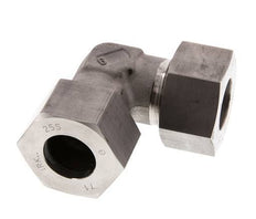 25S Edelstahl 90-Grad-Bogen Schneidring 400 Bar DIN 2353