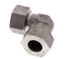 25S Edelstahl 90-Grad-Bogen Schneidring 400 Bar DIN 2353