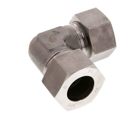 30S Edelstahl 90 Grad Ellenbogen Schneidring 400 Bar DIN 2353