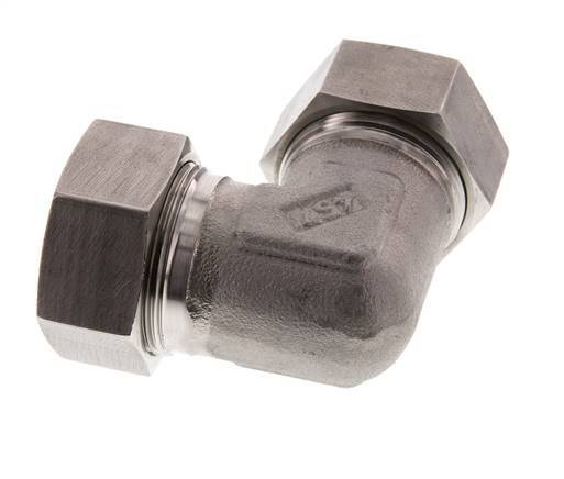 35L Edelstahl 90 Grad Ellenbogen Schneidring 160 Bar DIN 2353