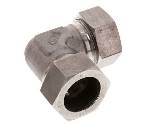 35L Edelstahl 90 Grad Ellenbogen Schneidring 160 Bar DIN 2353