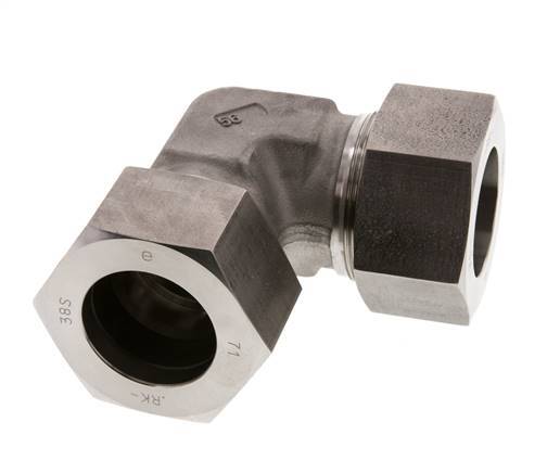 38S Edelstahl 90 Grad Ellenbogen Schneidring 315 Bar DIN 2353