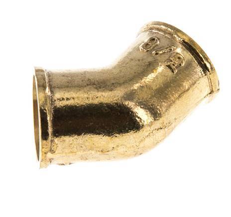 Rp 3/8'' Brass 45 deg Elbow Fitting 16 Bar