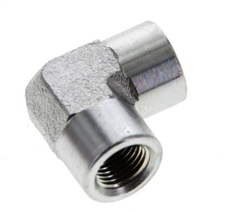 1/8'' NPT Verzinkter Stahl 90 Grad Winkelverschraubung 345 Bar - Hydraulik