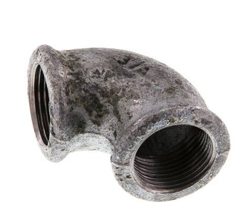 Rp 3/4'' Zinc plated Cast iron 90 deg Elbow Fitting 25 Bar [5 Pieces]