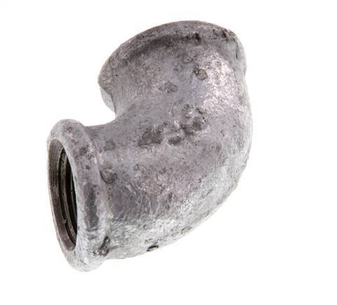Rp 3/8'' Zinc plated Cast iron 90 deg Elbow Fitting 25 Bar [5 Pieces]