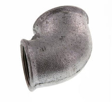Rp 1 1/2'' x Rp 1 1/4'' Zinc plated Cast iron 90 deg Elbow Fitting 25 Bar
