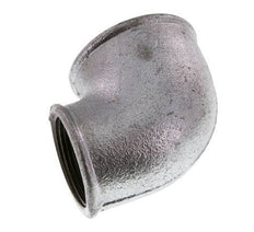 Rp 2'' x Rp 1 1/2'' Zinc plated Cast iron 90 deg Elbow Fitting 25 Bar