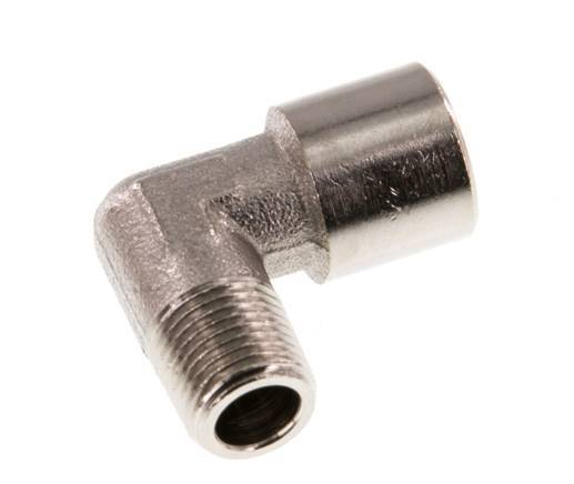 G 1/8'' x R 1/8'' F/M Nickel plated Brass 90 deg Elbow Fitting 16 Bar [5 Pieces]