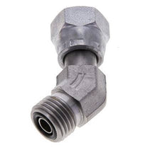UNF 9/16''-18 x UNF 9/16''-18 F/M Verzinkter Stahl 45 Grad Winkelverschraubung ORFS 630 Bar - Hydraulisch