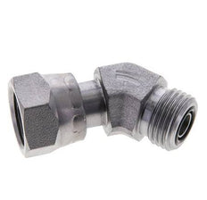 UN 11/16''-16 x UN 11/16''-16 F/M Verzinkter Stahl 45 Grad Winkelverschraubung ORFS 630 Bar - Hydraulisch