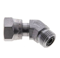UN 11/16''-16 x UN 11/16''-16 F/M Verzinkter Stahl 45 Grad Winkelverschraubung ORFS 630 Bar - Hydraulisch