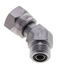 UN 11/16''-16 x UN 11/16''-16 F/M Verzinkter Stahl 45 Grad Winkelverschraubung ORFS 630 Bar - Hydraulisch