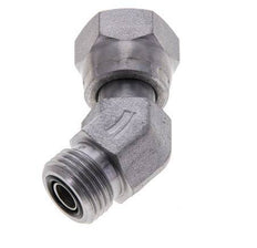 UN 11/16''-16 x UN 11/16''-16 F/M Verzinkter Stahl 45 Grad Winkelverschraubung ORFS 630 Bar - Hydraulisch