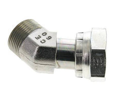 UN 1-7/16''-12 x UN 1-7/16''-12 F/M Verzinkter Stahl 45 Grad Winkelverschraubung ORFS 400 Bar - Hydraulisch