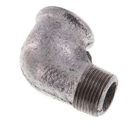 Rp 3/4'' x R 3/4'' F/M Zinc plated Cast iron 90 deg Elbow Fitting 25 Bar [5 Pieces]