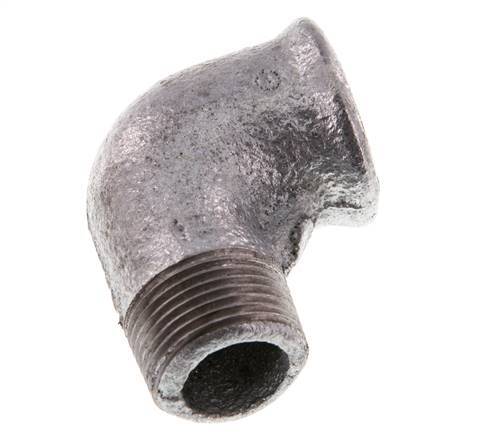 Rp 3/4'' x R 3/4'' F/M Zinc plated Cast iron 90 deg Elbow Fitting 25 Bar [5 Pieces]