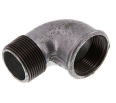 Rp 1 1/4'' x R 1 1/4'' F/M Zinc plated Cast iron 90 deg Elbow Fitting 25 Bar