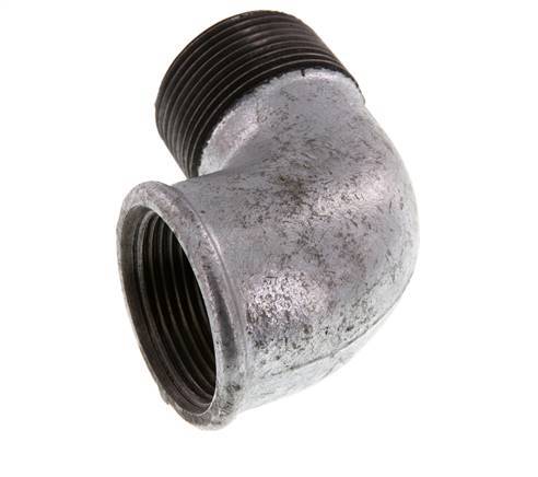 Rp 1 1/4'' x R 1 1/4'' F/M Zinc plated Cast iron 90 deg Elbow Fitting 25 Bar