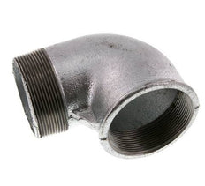 Rp 2 1/2'' x R 2 1/2'' F/M Zinc plated Cast iron 90 deg Elbow Fitting 25 Bar