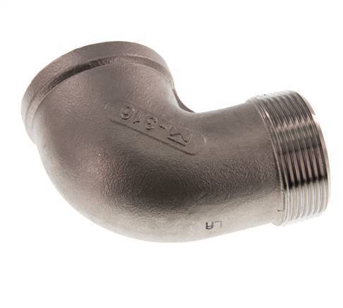 1 1/2'' NPT x 1 1/2'' NPT F/M Stainless steel 90 deg Elbow Fitting 16 Bar