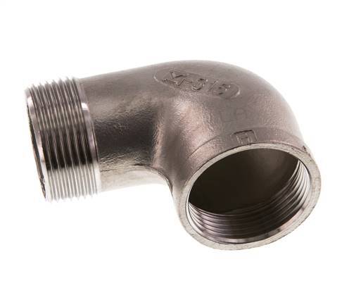 Rp 1 1/4'' x R 1 1/4'' F/M Stainless steel 90 deg Elbow Fitting 10 Bar