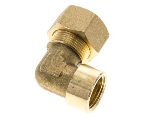 G 1/2'' x 18mm Brass 90 deg Elbow Compression Fitting 67 Bar DIN EN 1254-2