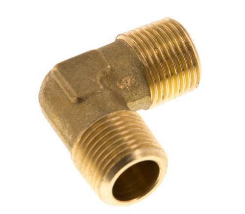 R 3/8'' Male Brass 90 deg Elbow Fitting 16 Bar [2 Pieces]