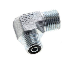 UN 11/16''-16 x UNF 9/16''-18 Außengewinde Verzinkter Stahl 90 Grad Winkelverschraubung ORFS 630 Bar - Hydraulisch
