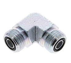 UN 11/16''-16 männlich Verzinkter Stahl 90 Grad Winkelverschraubung ORFS 630 Bar - Hydraulisch