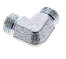 UN 11/16''-16 männlich Verzinkter Stahl 90 Grad Winkelverschraubung ORFS 630 Bar - Hydraulisch
