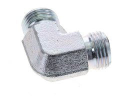 UN 11/16''-16 männlich Verzinkter Stahl 90 Grad Winkelverschraubung ORFS 630 Bar - Hydraulisch