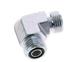 UN 11/16''-16 männlich Verzinkter Stahl 90 Grad Winkelverschraubung ORFS 630 Bar - Hydraulisch