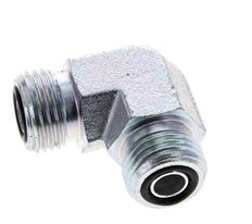 UN 11/16''-16 männlich Verzinkter Stahl 90 Grad Winkelverschraubung ORFS 630 Bar - Hydraulisch