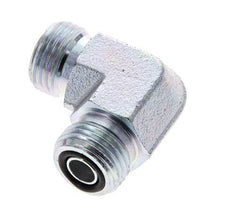 UN 11/16''-16 männlich Verzinkter Stahl 90 Grad Winkelverschraubung ORFS 630 Bar - Hydraulisch